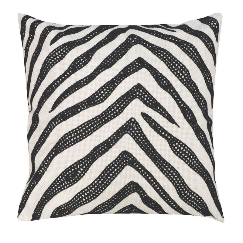 Hank Svart Zebra Kuddfodral 45x45 Redlunds