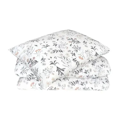 Juliana Rosa/Blå Blommigt Bäddset Enkeltäcke 150x210 Classic Textile