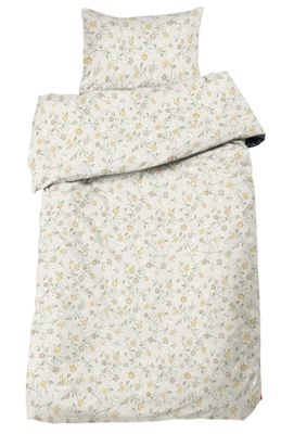 Lotta Beige Blommor Bäddset Enkeltäcke 150x210 Redlunds