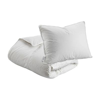 Paket Duntäcke & Dunkudde 600g 150x210 + 550g 50x60 Borganäs of Sweden