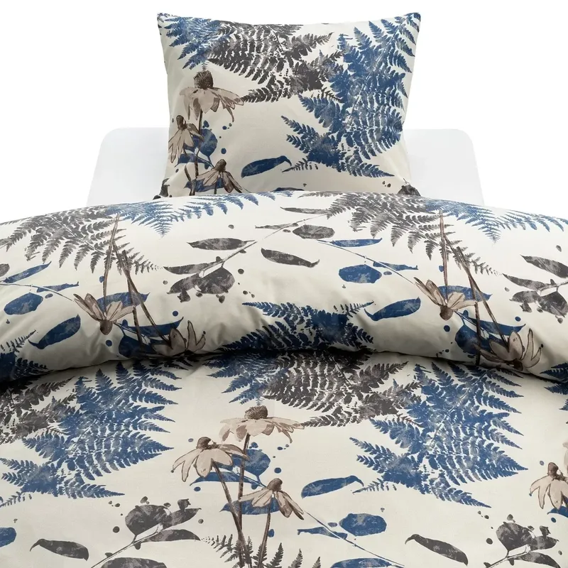 Skogsdunge Marinblå Natur Bäddset Enkeltäcke 150x210 Harmony