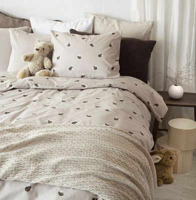 Humla Sand Bäddset Enkeltäcke 150x210 Borganäs of Sweden