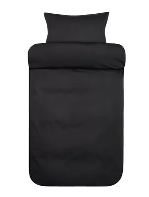Harmoni Satin Svart Bäddset Enkeltäcke 150x210 Höie