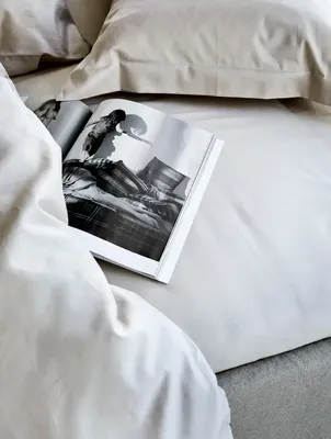 Elegance Beige Egyptisk Bomull Satin Bäddset Enkeltäcke 150x210 Höie