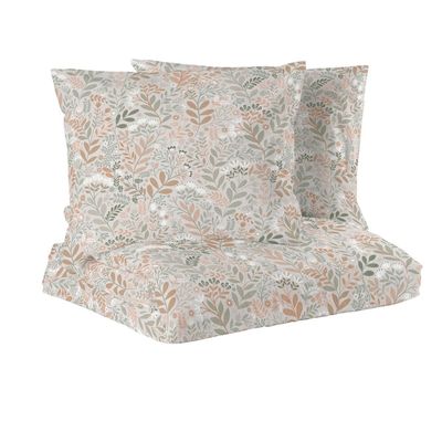 Hage Persika Blommigt Bäddset Dubbeltäcke 220x210 Redlunds