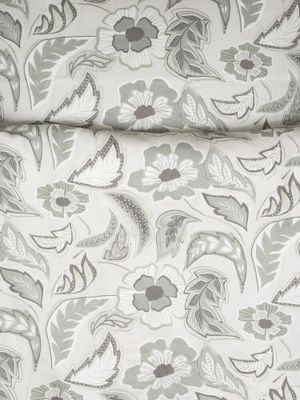 Gillanda Satin Beige/Grå Blommor Bäddset Dubbeltäcke 230x220 Kosta Linnewäfveri