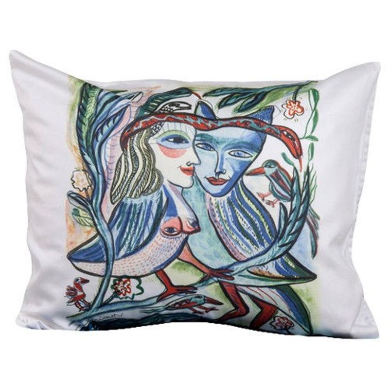 Örngott Turturduvor Satin 50x60 Kosta Linnewäfveri