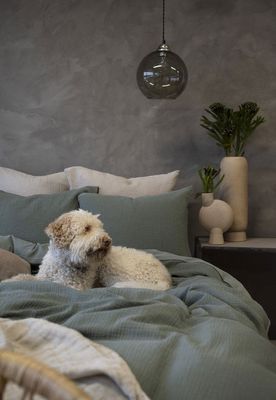 Enfärgat Grön Påslakan Dubbeltäcke 220x210