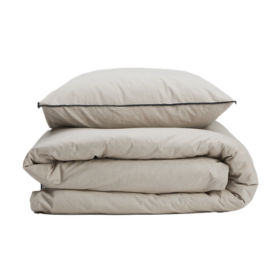 Chambray Linnefärgat Beige Påslakan 150x210 Gripsholm