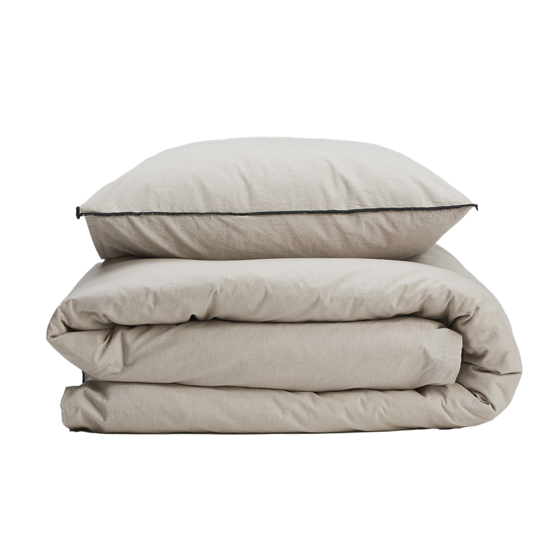 Chambray Linnefärgat Beige Påslakan 150x210 Gripsholm