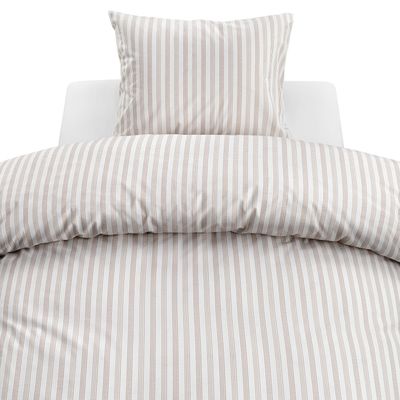 Mirjam Rosa Randigt Bäddset Enkeltäcke 150x210 Borganäs of Sweden