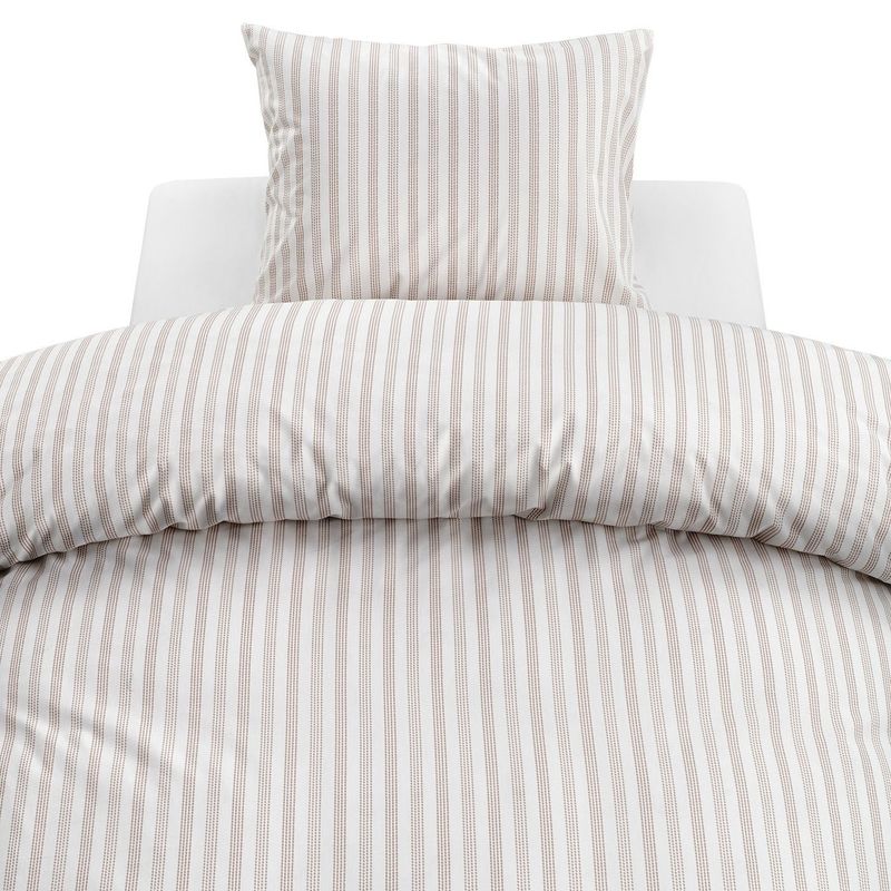 Mirjam Rosa Randigt Bäddset Enkeltäcke 150x210 Borganäs of Sweden