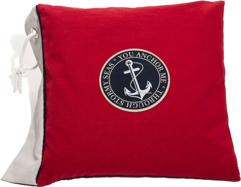 Anchor Röd Maritim Kuddfodral 50x50 Lord Nelson Victory