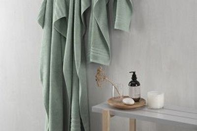 Basic Frotté Grön Badrumshandduk Borganäs of Sweden