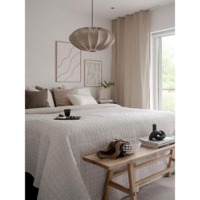 Mavis Offwhite Överkast Dubbelsäng 260x260 Svanefors