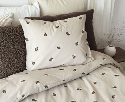 Humla Sand Bäddset Enkeltäcke 150x210 Borganäs of Sweden