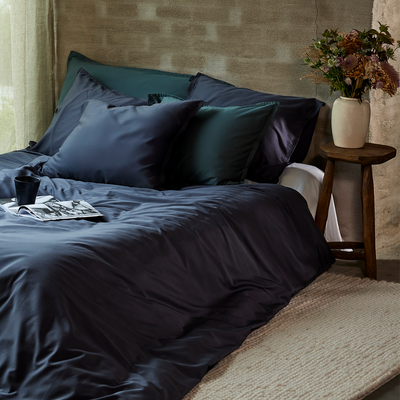 Bamboo Solid Grå Anthracite Påslakan 240x220 Gripsholm