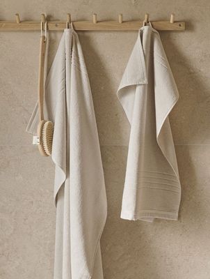 Helle Sand Badrumshandduk Frotté Borganäs of Sweden