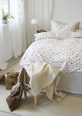 John Beige Bilar Barn Bäddset Enkeltäcke 150x210 Borganäs of Sweden