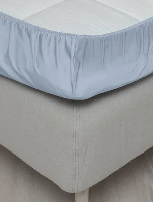 Harmoni Ljusblå Satin Dra på lakan 180x200 Höie