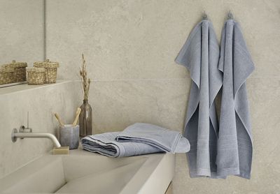 Helle Ljusblå Duschmatta Frotté Borganäs of Sweden