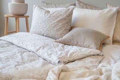 Garden Greige Bäddset Enkeltäcke 150x210 Borganäs of Sweden