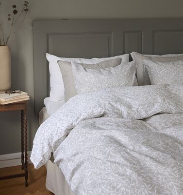 Garden Greige Bäddset Enkeltäcke 150x210 Borganäs of Sweden