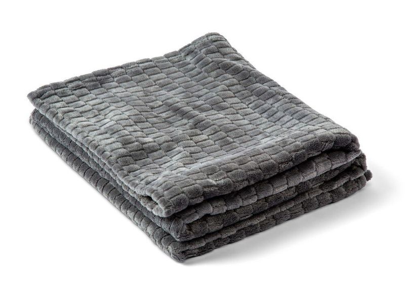 Fleecepläd Jaquard Grå 130x170 Kosta Linnewäfveri