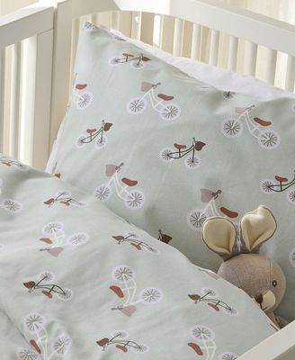 Plingeling Grön Barn Bäddset Spjälsäng 100x130 Borganäs of Sweden