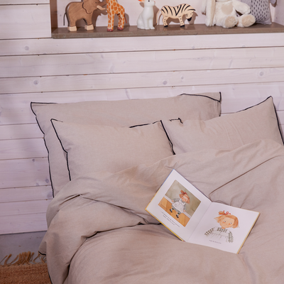 Chambray Linnefärgat Beige Påslakan 150x210 Gripsholm