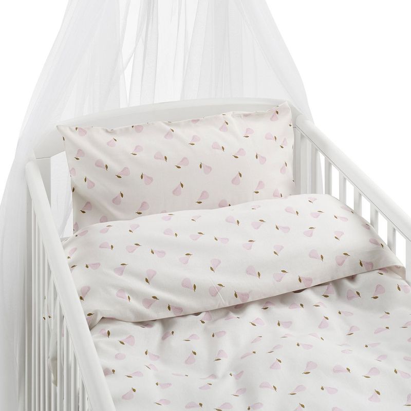 Päron Rosa Barn Bäddset Spjälsäng 100x130 Borganäs of Sweden