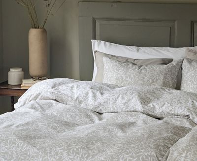 Garden Greige Bäddset Enkeltäcke 150x210 Borganäs of Sweden