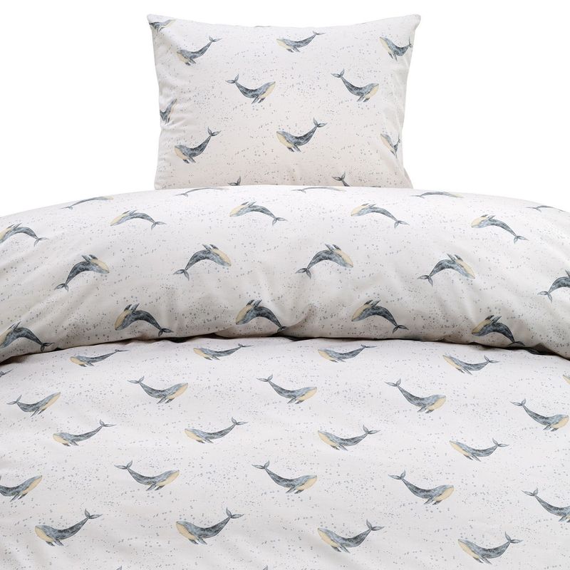 Valsång Blå Bäddset Enkeltäcke 150x210 Borganäs of Sweden