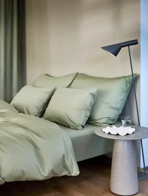 Harmoni Ljusgrön Satin Dra på lakan 180x200 Höie