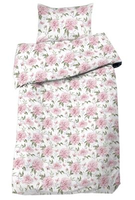 Nadia Satin Rosa Blommigt Bäddset Enkeltäcke 150x210 Redlunds