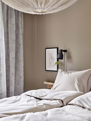 Malte Beige Randigt Bäddset Enkeltäcke 150x210 Redlunds