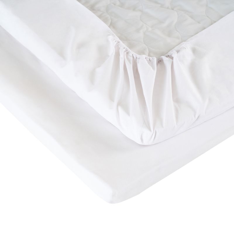 Dra på lakan Satin Fairtrade Vit Dubbelsäng 180x200 Nina Royal