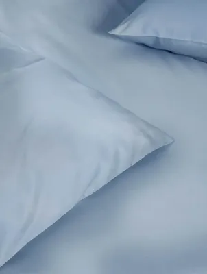 Harmoni Ljusblå Satin Dra på lakan 180x200 Höie