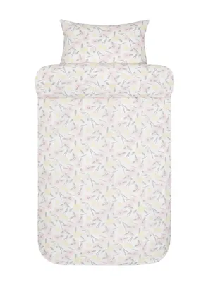 Dorthe Ljusrosa Blommor Bäckebölja Bäddset Enkeltäcke 150x210 Höie