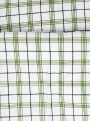 Fisketorp Grön Rutigt Garnfärgad Bäddset Enkeltäcke 150x210 Lord Nelson