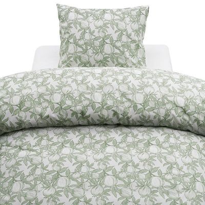 Pomegranate Grön Bäddset Enkeltäcke 150x210 Borganäs of Sweden