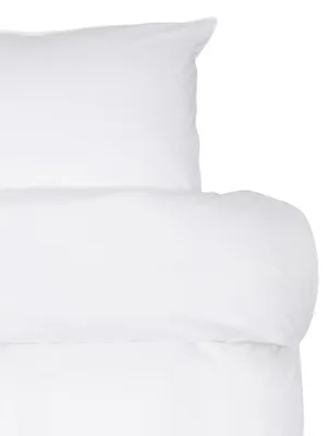 Siena Vit Giza Bomull Satin Bäddset Enkeltäcke 150x210 Höie