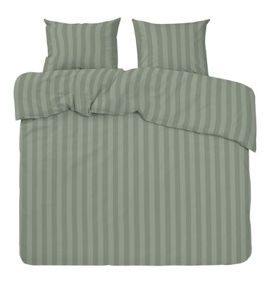 Hotell Mirage Bäddset Satin Grön Dubbeltäcke 220x210 Redlunds