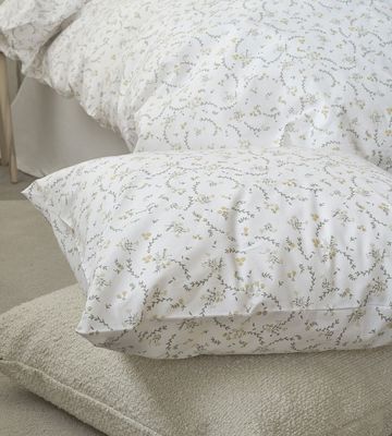 Vilja Gul Blommigt Bäddset Enkeltäcke 150x210 Borganäs of Sweden