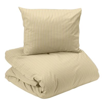 Malte Ljusgul Randigt Bäddset Enkeltäcke 150x210 Redlunds