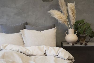 Enfärgat Beige Rolling Bäddset Enkeltäcke 150x210 Borganäs of Sweden