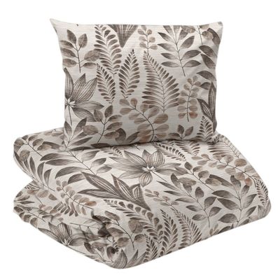 Queens Beige Blommigt Bäddset Enkeltäcke 150x210 Redlunds