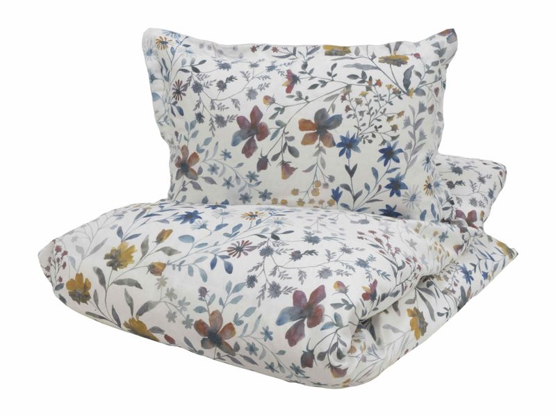 Tilde Satin Blommor Multi Bäddset Enkeltäcke 150x210 Turiform