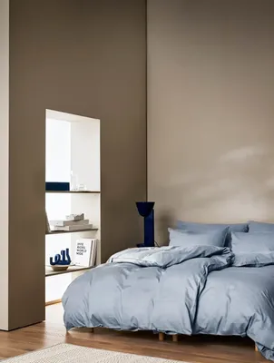 Harmoni Satin Ljusblå Bäddset Enkeltäcke 150x210 Höie