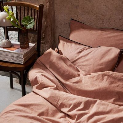 Chambray Lejonfärgade Terrakotta Påslakan 150x210 Gripsholm